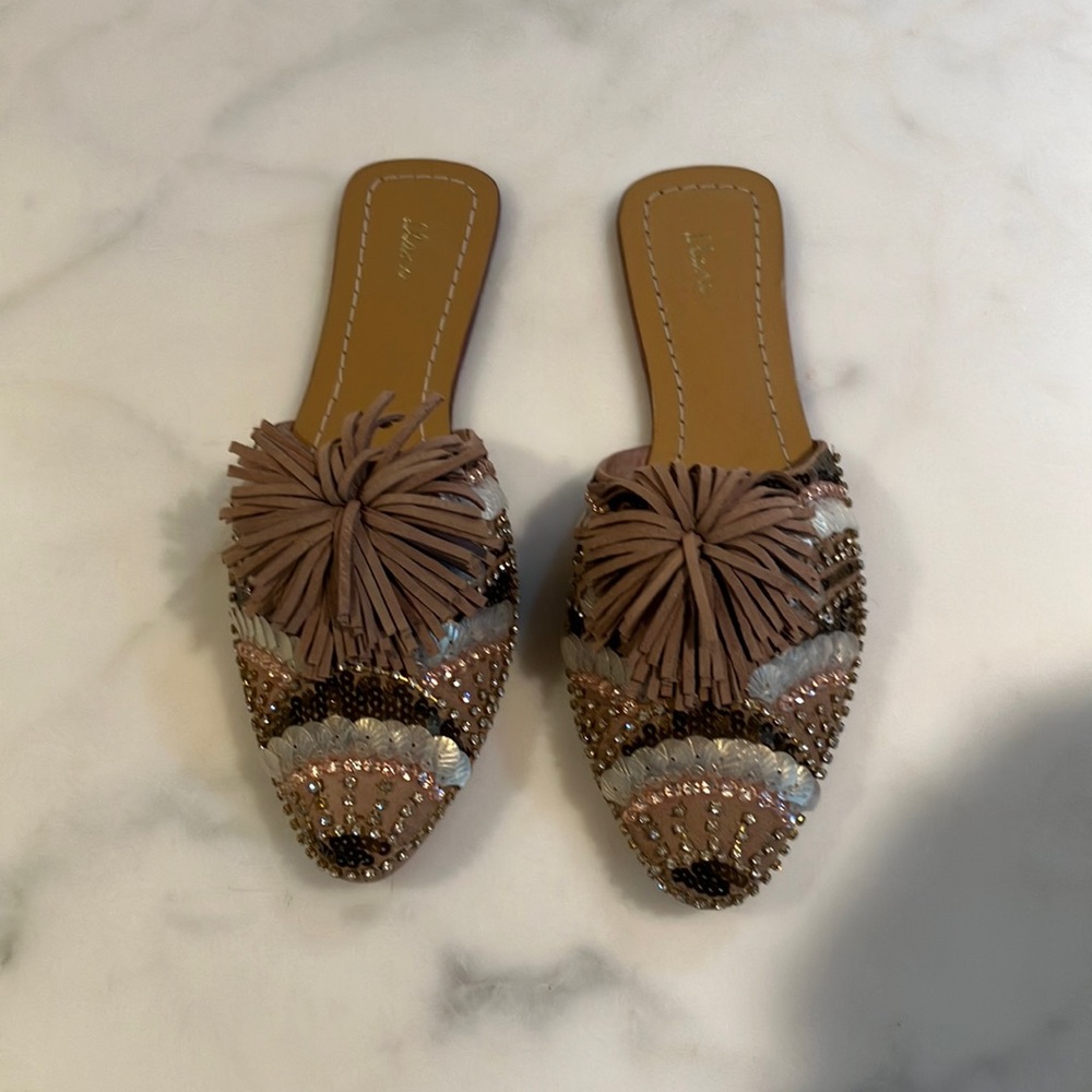 Beaded/Tasseled Mule NWOT